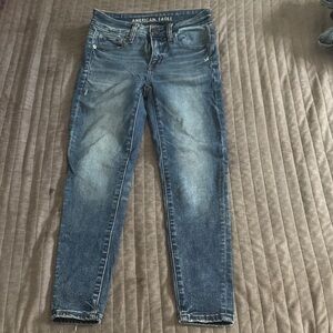 American Eagle Outfitters Women's Dark Blue Skinny Jeans